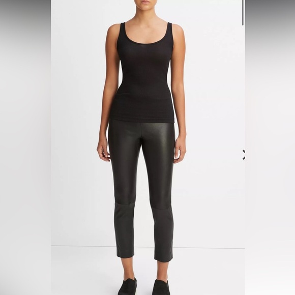 VINCE Scoop-Neck Tank Black Sz Large - Picture 1 of 10